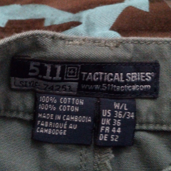 5.11 Tactical Series 100% cotton Cargo Elastic Waist pants Size 36x34 - Picture 2 of 12